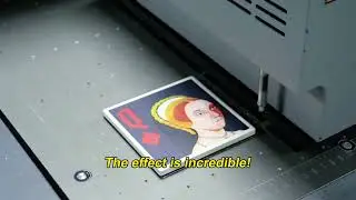 Large format Jucolor printer printing on coaster