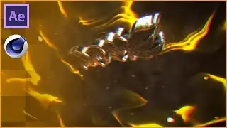Gold Shockwave Fire Cinema 4D & After Effects Intro Template
