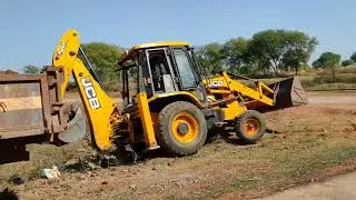jcb fully loading sand mahindra tractor loading | dump trucks and excavators | jcb digging jcb gadi