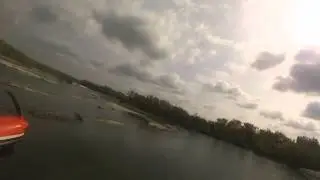 Bush flying in italy - volando sul ticino