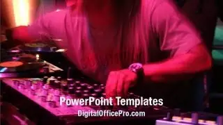 Live DJ PowerPoint Template Backgrounds - DigitalOfficePro #00167W