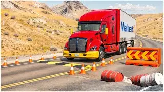 Trucks and Cars vs Speed Bumps #67 | BeamNGDrive | Trucks-VS-Bumps #trucks #vs #speedbumps