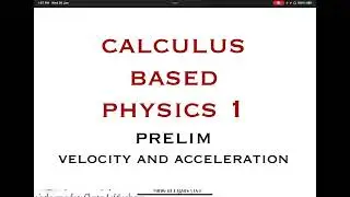 CALCULUS-BASED PHYSICS 1 - PRELIM