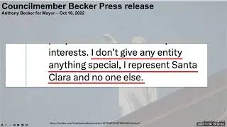 Debbie Tryforos (on behalf of Kirk Vartan) Public Presentation 11/7/2023 Santa Clara Council Meeting