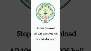 AP 10th class 2025 Hall ticket update #10th class #ap 10th hall ticket #how to download Hall ticket