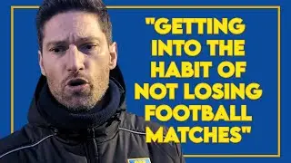 Ian Richards talks after the 1-1 draw with Brighouse Town