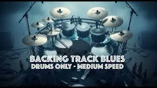 Backing Track Blues Drums Only at Medium Speed