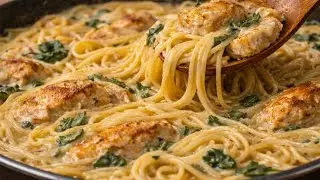 Esta pasta con pollo cremosa se ve simple… pero es adictiva