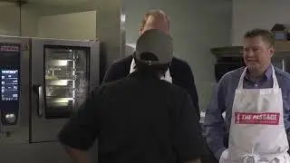 Prince William helps serve food at homeless charity in London
