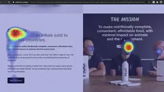 Nutrition Food Website Design I AI-Driven Design Analytics I Attention Insight Chrome Extension