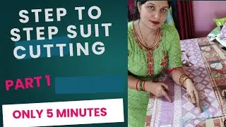 Suit ki full cutting step by step with front or back plate