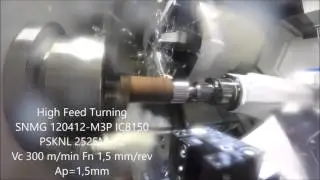Iscar High Feed Turning Demo