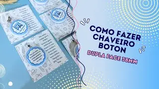 #32 COMO FAZER CHAVEIRO BOTON DUPLA FACE?