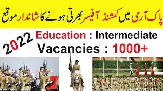 Join Pak Army Jobs 2022 as Regular Commissioned Officer Online Registration || Jobs ki talash