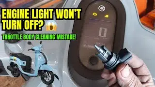 FAZZIO CHECK ENGINE LIGHT ON & ROUGH IDLE AFTER THROTTLE BODY CLEANING