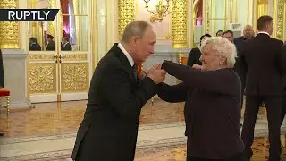 Putin Suprise Meets His First Teacher In Kremlin