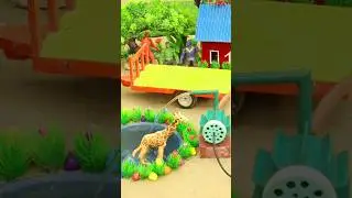 mini hand pump project water with supply motor wash giraffe and giraffe child #waterpump #shorts