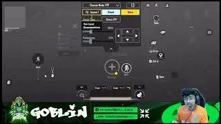 goblin live reveal sensitivity settings and control bgmi/pubg mobile