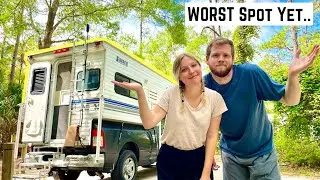 Our Luck RAN OUT - Florida Camping Isn't Always Glamorous | Renovated Truck Camper Living