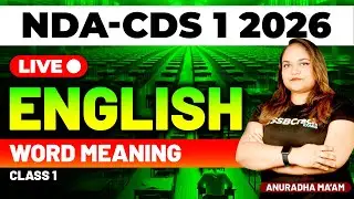 NDA & CDS 1 2026 Exam English Live - Word Meaning - Class 1