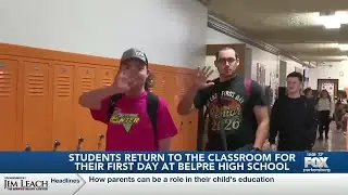 Students return to the classroom for their first day at Belpre High School
