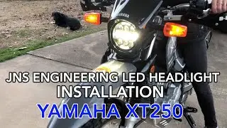 XT250 JNS Engineering LED Headlight Installation
