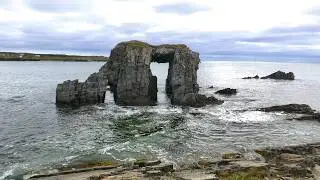 Bonavista shoreline Arch rock Gun Hill Fox Island Arch sea