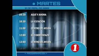 Programaci&oacute;n Canal 1 - A&ntilde;o 2005