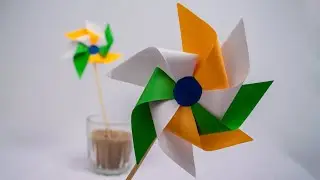 DIY Republic Day / Independence Day Paper Pin Wheel Decoration Ideas