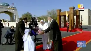 Cérémonie de Bienvenue du pape François à Bagdad