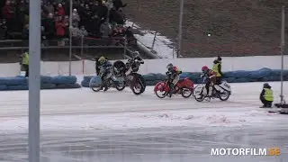 2020-01-11 FIM Ice Speedway Gladiators World Championship, QR1, &Ouml;rnsk&ouml;ldsvik, Sweden, Action