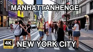 The Last Manhattanhenge of 2024 at 34th Street | Manhattan New York City Walking Tour 4K