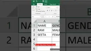 Create Data Entry form in Excel just in 60 seconds 🔥 Excel tips #shorts #excel