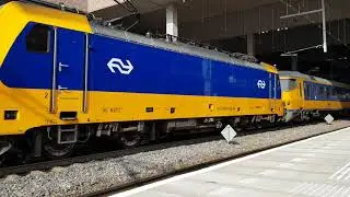 NS Class 186 loco service departing Breda 23rd August 2019