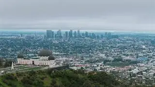 Los Angeles Griffith Observatory Aerial | Blue Hour to Night | DJI Air3S 4K DLOG-M 60fps