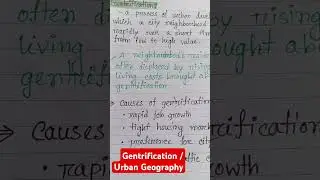 Gentrification //Urban Geography#viralvideo #shortsvideo #shorts