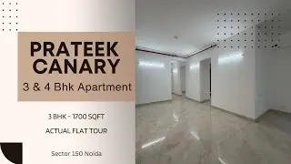 Prateek Canary - 3 BHK - (1700 sqft) Actual Flat Tour #prateekcanary #bricksbybricks 