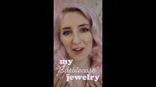 ASMR My Barbiecore Jewelry 💖 #shorts