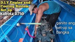 Kubota D750 Engine Set up ang Cooling system | Kubota D750 engine set-up sa bangka