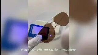 Ochelari de soare maro de &icirc;naltă calitate, cu ramă aurie