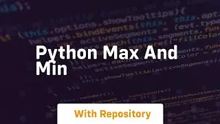 python max and min