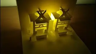 3d temple card｜Pop up card｜Origami Architecture｜paper art｜kirigami art｜3d円成寺卡片
