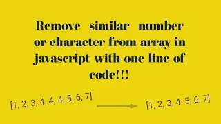 Remove duplicate number or character in an array with single line of code || JavaScript || Coding ||