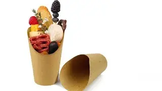 CAMKYDE 50 Pcs French Fries Holder, 12oz Disposable Paper French Fry Cups Charcuterie Cups