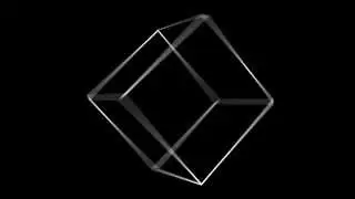 Transparent Cube Rotating in differant Angles - Royalty Free Footage
