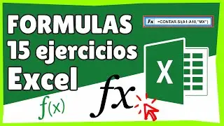 Practica de Funciones y Formulas en Excel 15 ejercicios - Curso Excel F&oacute;rmulas b&aacute;sicas en excel