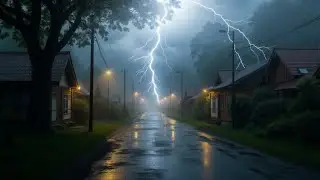 Peaceful Rain Cabin by the Lakeside Forest🌧️🌲Raindrops & Thunder | Ideal Ambience for Sleep & Relax