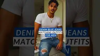 Top 10 ATTRACTIVE DENIM BLUE JEANS Matching Outfits For Men! #shorts #fashion #viral #outfit