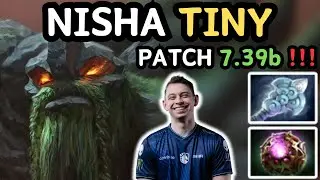 🔥 NISHA Tiny Midlane Gameplay Magic CD Build 🔥 Nisha Mid - Dota 2 Pro