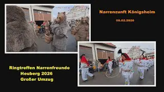 Narrentreffen in K&ouml;nigsheim 2026, gro&szlig;er Ringumzug am 08.02.2026